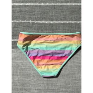 Eddie Bauer Girls Rainbow Striped‎ Confetti Bikini Bottom Multicolor Swimwear